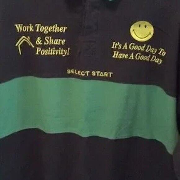 SMILEY ORIGINALS MEN’S BLACK COLLARED SHIRT Sz L - Picture 4 of 6